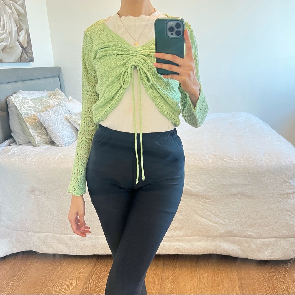 Green Crotchet Top